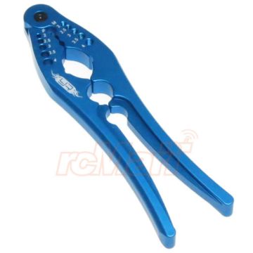 Yeah Racing Aluminum Shock Shaft Pliers & Pin, Screw Tester (Blue) (YT-0134BU)