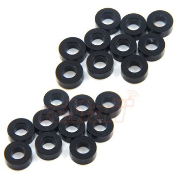 Yeah Racing Aluminium M3 Flat Washer 2.5mm 20pcs Black (YA-0396BK)