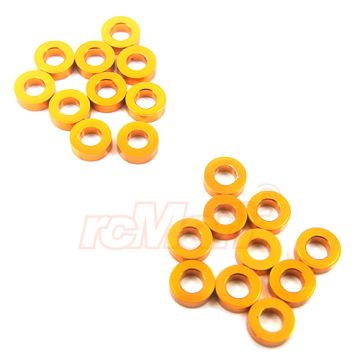 Yeah Racing Aluminium M3 Flat Washer 2mm 20pcs Orange (YA-0395OR)