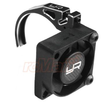 Yeah Racing Aluminum 7075 Fan Mount w/ 30mm Tornado Fan for 540 Motor Black (YA-0525BK)