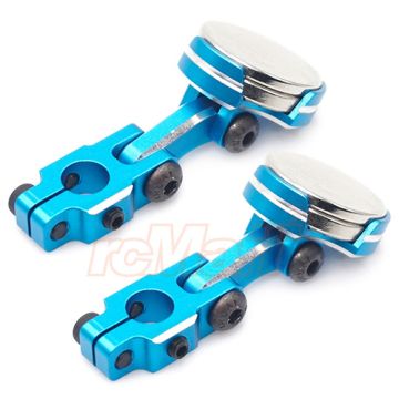 Yeah Racing Aluminium CNC Magnetic Invisible Body Mounting System 2pcs Blue (YA-0531BU)