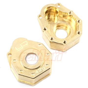 Yeah Racing Brass Front Rear Portal Cover 42g 2 Pcs TRX-4 TRX4-6 (TRX4-019)