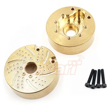 Yeah Racing Brass 118g Portal Cover Front or Rear 2pcs TRX-4 TRX-6 (TRX4-054)