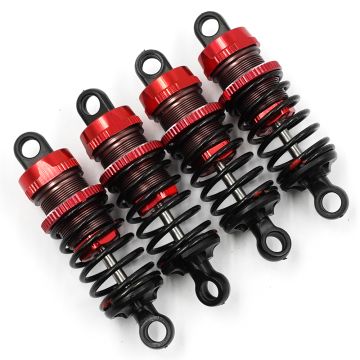 Yeah Racing Aluminium Big Bore Go 50mm Damper Set 4pcs 1/10 RC Touring Car Red (BBG-0050RD)