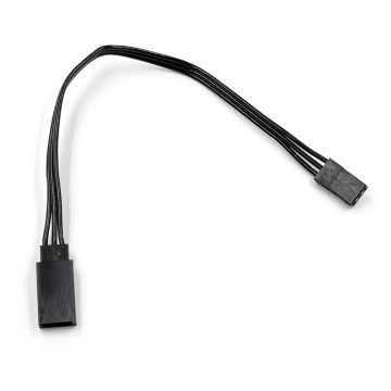 Yeah Racing 150mm High Current Servo Extension Wire - Black (JR/Futaba Plug)(WPT-0155BK)
