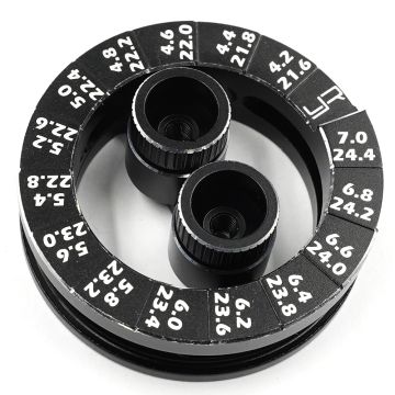Yeah Racing Aluminium Round Droop Gauge For 1/10 RC Cars (YT-0225BK)