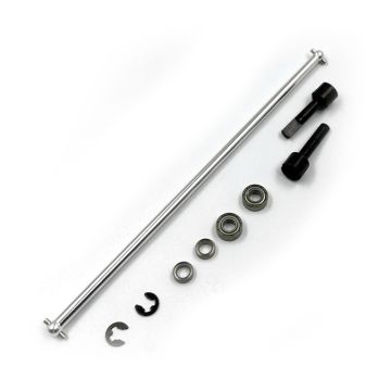 Xtra Speed Aluminium Main Drive Shaft w/G45 Steel Joint Silver For Tamiya TA01 Top Force (XS-TA29151SV)