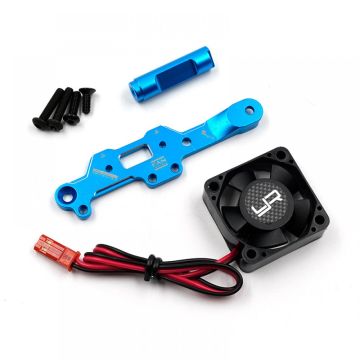 Yeah Racing Aluminium Brace w/YA-0180 Tornado Motor Fan Tamiya MB-01(TAMB-015BU)