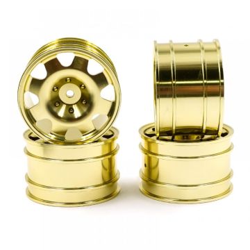 Yeah Racing Aluminium CNC 8 Spoke Rim Set Kyosho Optima/Optima Mid /Javelin /Ulitma (WL-0175GD)