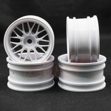 Rush LM Mini Rim Offset +1 - M Chassis (4pcs) White (RU-0437a)