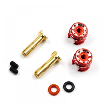 Yeah Racing Aluminum 4mm Bullet Plug w/Grips (WPT-0159RD)