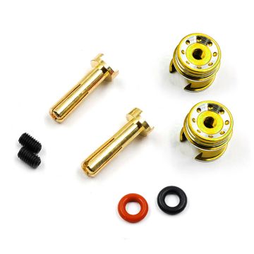 Yeah Racing Aluminum 4mm Bullet Plug w/Grips (WPT-0159GD)