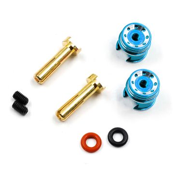 Yeah Racing Aluminum 4mm Bullet Plug w/Grips (WPT-0159BU)