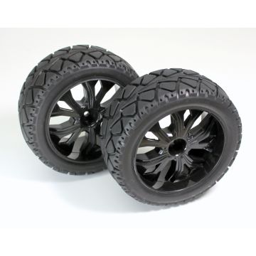 Absima Wheel Set Buggy "Street" front black 1:10 (2) (AB2500013)