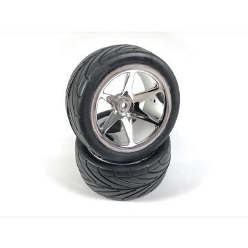 Absima 1:10 Buggy Wheel Set 6-Spoke/Street Front Chrome (2) (AB2500020)