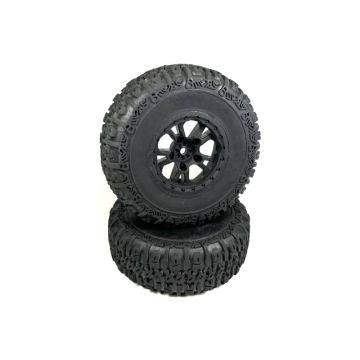 Absima 1:10 Universal Offroad Wheel Set Black (2) 12mm Hex (AB2500029)