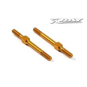Xray Alu Adj. Turnbuckle M3 L/R 39 mm - Orange - Swiss 7075 T6 (2) (XR302612-O)