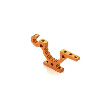 Xray T4 Alu Lower Adj. Bulkhead - Front R / Rear L - Orange --- Replaced With #302762-O (XR302760-O)