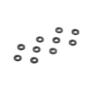 Xray Alu Shim 3X6X0.5mm - Black (10) (XR303121-K)