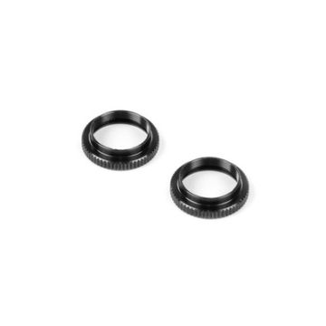 Xray Alu Shock Adjustable Nut - Black (2) (XR308042-K)