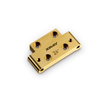 Xray Brass 46G Front Lower Arm Mount 26Â° Kick-Up (XR322312)
