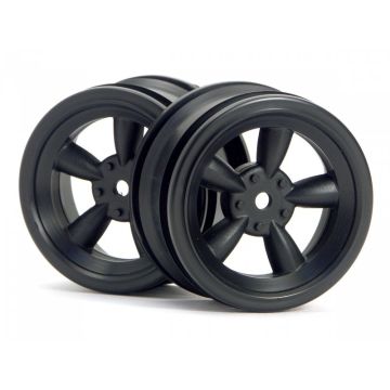 HPI Racing Vintage 5 SPOKE Wheel 26mm Black - 2pcs (0mm Offset) (HP3816)