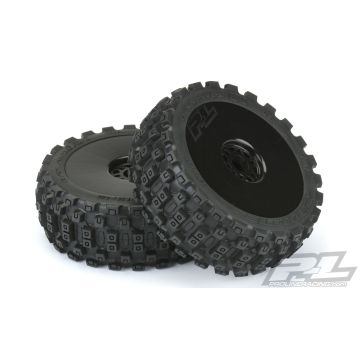 Proline Badlands MX M2 Pre Mount Velocity Black Wheels (Pr) (PL9067-41)
