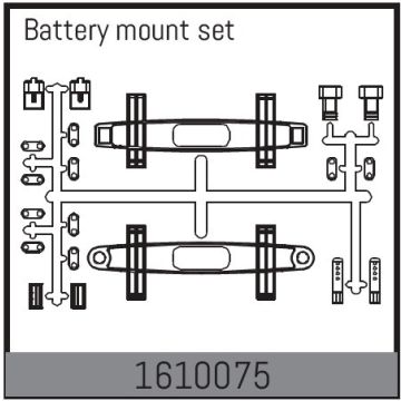 Absima Battery Mount Set  (AB1610075)