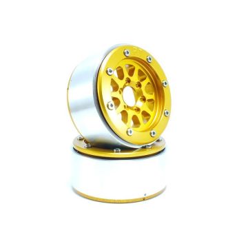 Metsafil Beadlock Wheels GEAR Gold/Gold 1.9 (2) w/o Hub (MT5030GOGO)