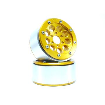 Metsafil Beadlock Wheels GUN Gold/Gold 1.9 (2) w/o Hub (MT5020GOGO)