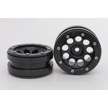 Metsafil Beadlock Wheels PT-Ecohole Black/Black 1.9 (2 pcs)Â  (MT0050BBÂ )