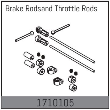 Absima Brake Rods And Throttle Rods (AB1710105)