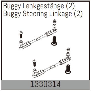 Absima Buggy Steering Linkage (2) (AB1330314)