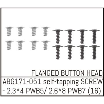 Absima Button Head Screw M2.3*4 (8) / M2.6*8 (8) (ABG171-051)