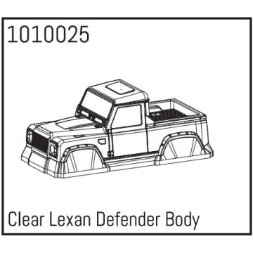 Absima Clear Lexan Defender Body