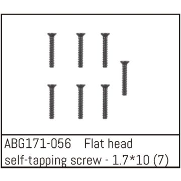 Absima Countersunk Screw M1.7*10 (7) (ABG171-056)