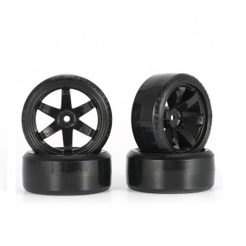 SC Models 1:10th Drift Tyres 6-Spoke Black (SCDTHW00004D)