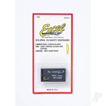 Excel #10 Curved Edge Blade, Shank 0.25" (0.58 cm) (5pcs)(Carded) (EXL20010)
