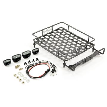 Fastrax Black Aluminium Luggage Rack W/LED 165mm x 112mm (FAST2300BK)