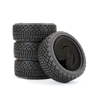 Fastrax Rally Angle Tread Tyre Set W/Foam Inserts (4) (FAST373)