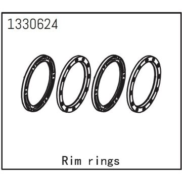 Absima Beadlock Rings (2) - Yucatan  (AB1330624)
