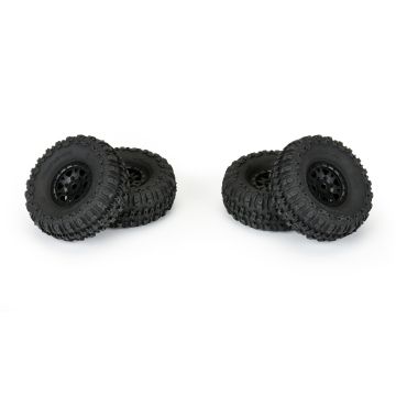 Proline 1/24 Trencher Fr/Rr 1.0" Tires Mounted 7mm Black Impulse (4) (G-PRO10209-10)