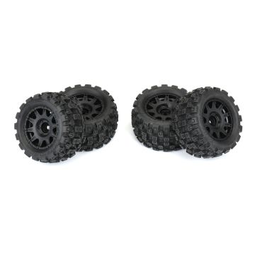 Proline Badlands MX 1.85" All-Terrain Truck Tires (4) Mounted (G-PRO1024110)