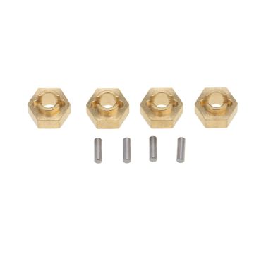 RC Overhaul Wheel Hex Adapter, SCX24 4pcs Brass (G-RCO-AX007)