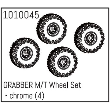 Absima GRABBER M/T Wheel Set - chrome (4)