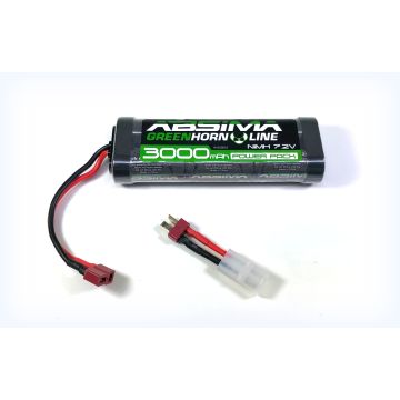 Absima Greenhorn V2 NiMh 7.2V 3000 (T-Plug + Tamiya Adaptor) (AB4100010)
