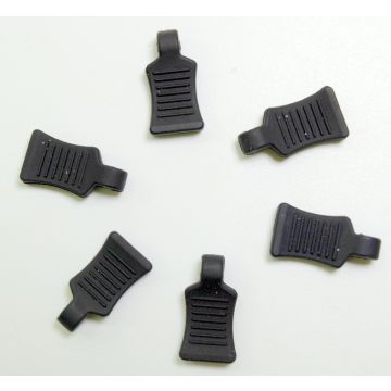 Absima Rubber Body Clips Holder, BLack (6) (AB2440057)