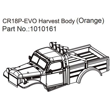 Absima Harvest Body (orange) - EVO 1:18