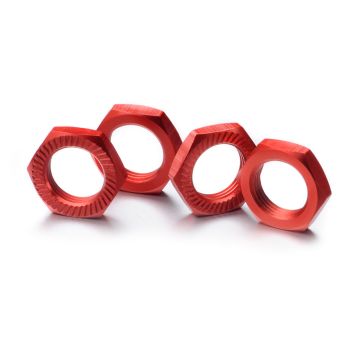 Absima Hex locknut 17mm Red (4)(AB2560007)