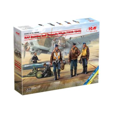 ICM RAF Bomber & Torpedo Pilots (1939-1945) 5 Figures (ICM48090)